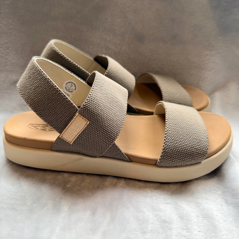 KEEN Elle Backstrap Sandals Womens 6.5 Birch Plaza Taupe 1027160 Outdoors